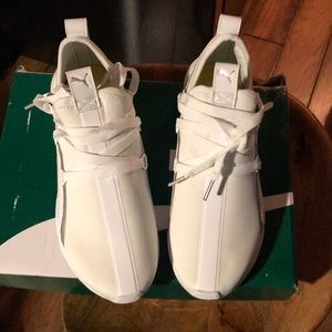 Puma Women’s Muse 2 White And Silver Sneakers